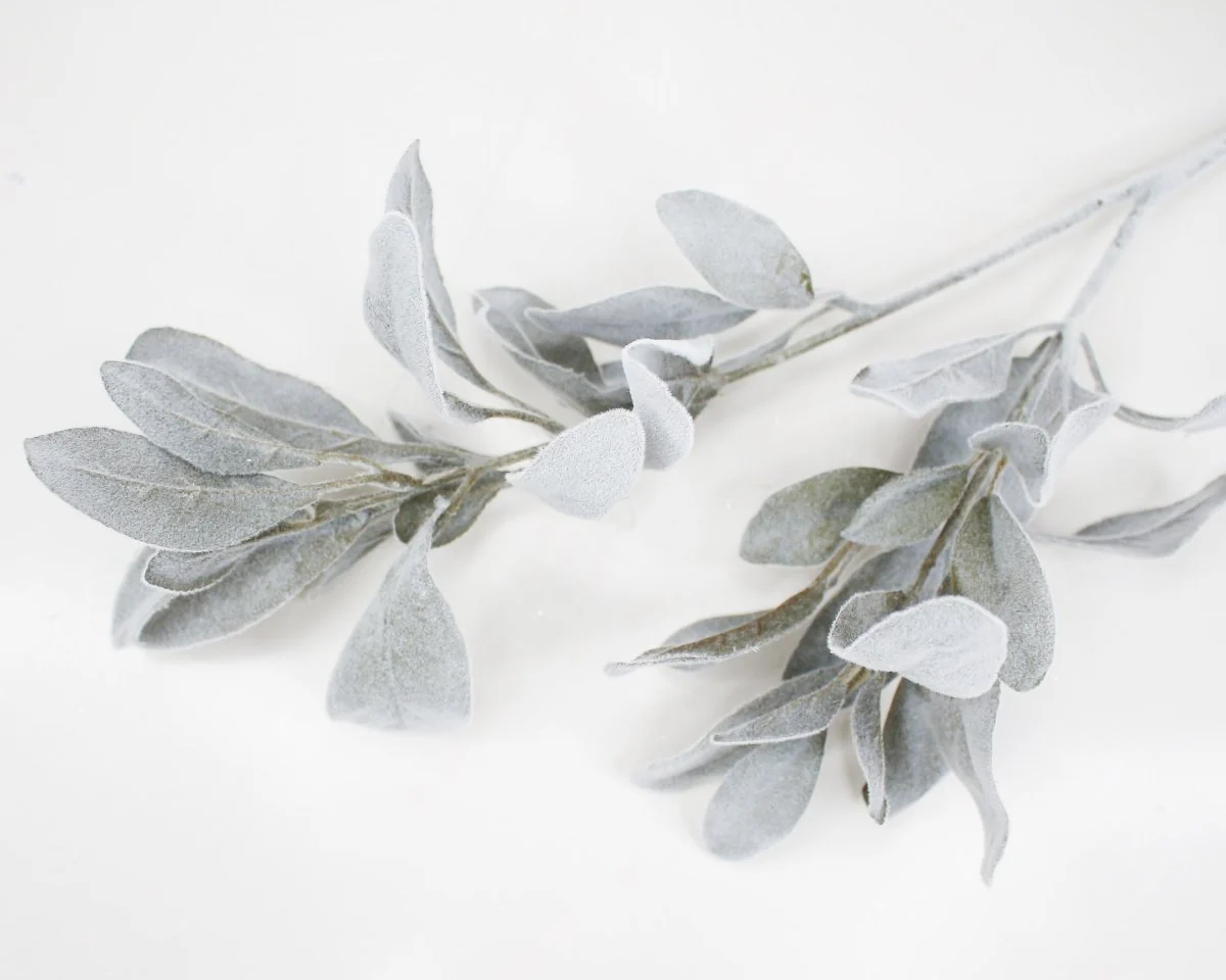 28" Lambs Ear Spray - Olive - Image 3