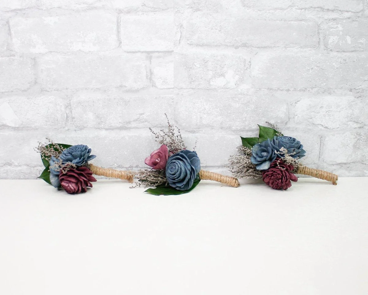 Bejeweled Boutonniere (Set of 3)*