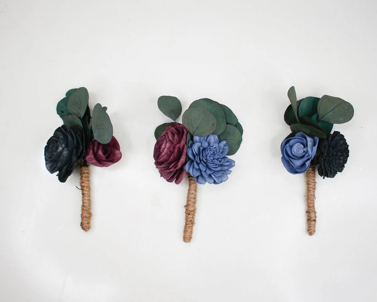 Black Forest Boutonniere (Set of 3) - Image 2
