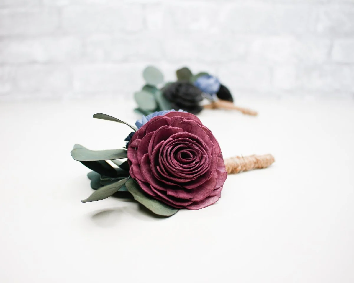 Black Forest Boutonniere (Set of 3) - Image 3