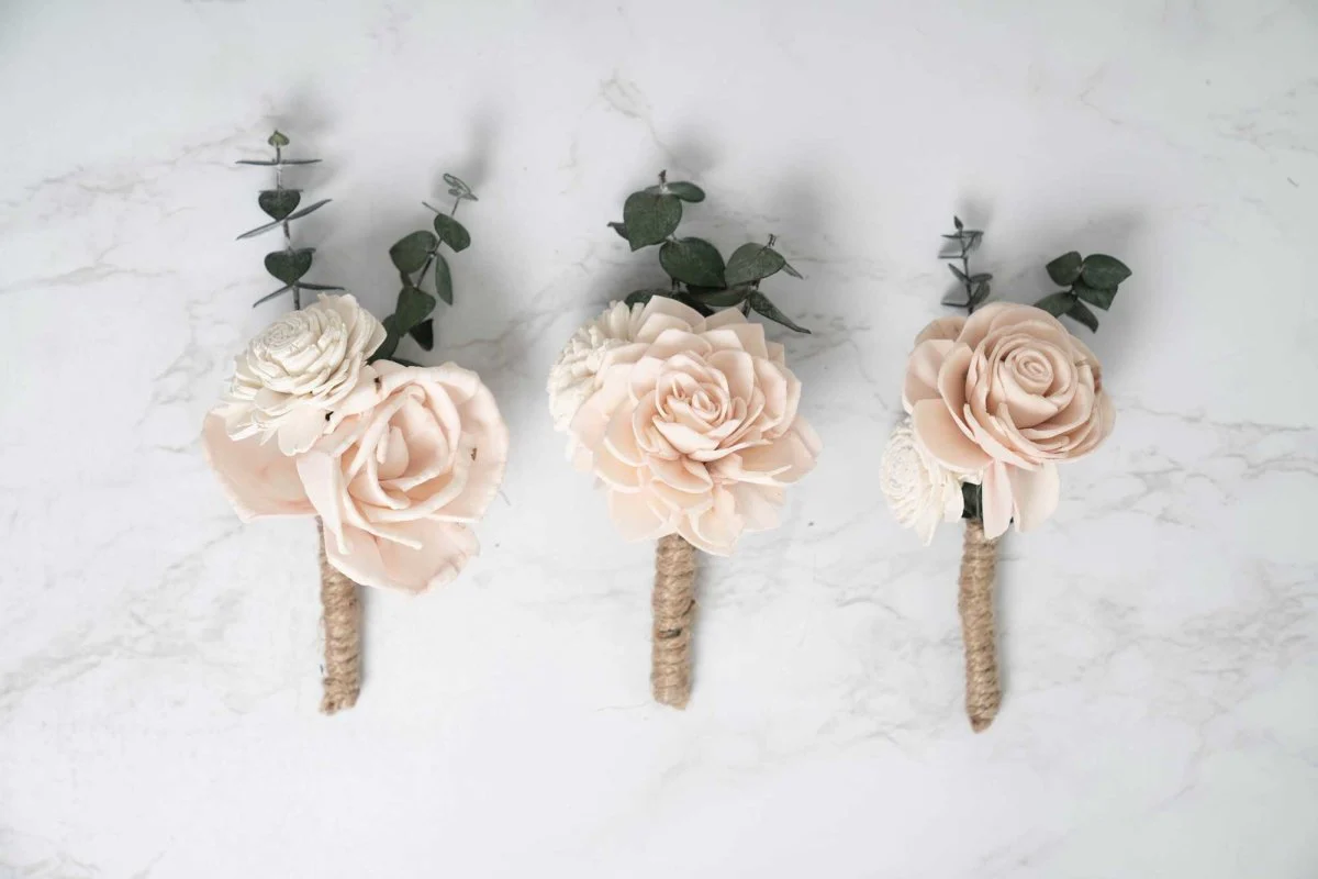 Blush Beauty Boutonniere (Set of 3) - Image 2