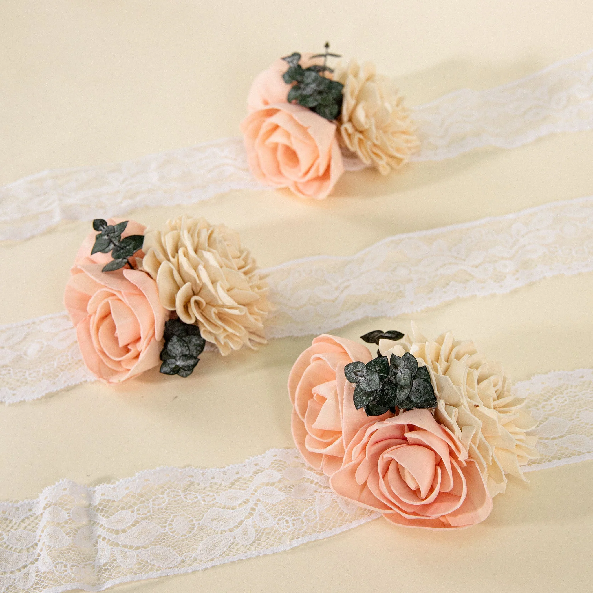 Blush Beauty Corsage (Set of 3)