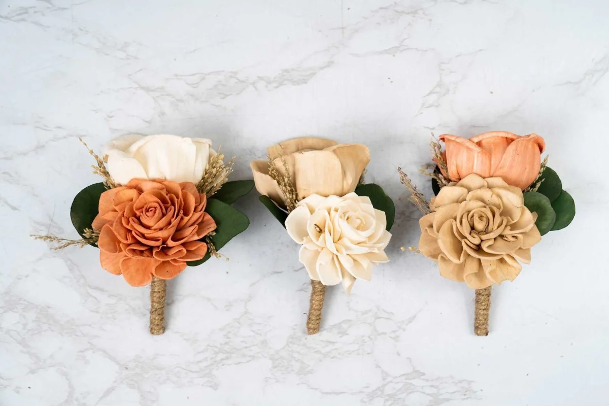 Boho Bliss Boutonniere (Set Of 3)*