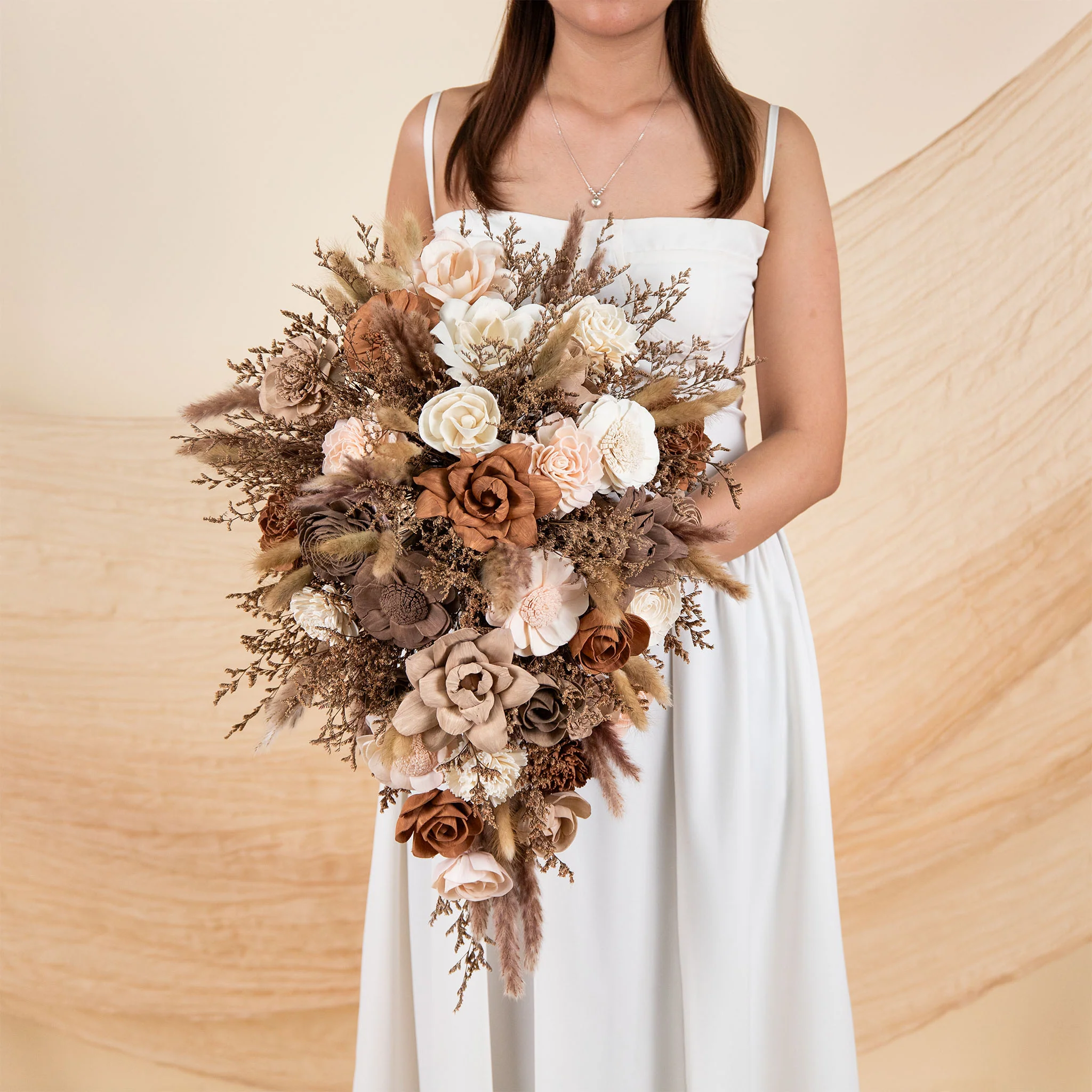 Luxe Amber Cascade Bouquet
