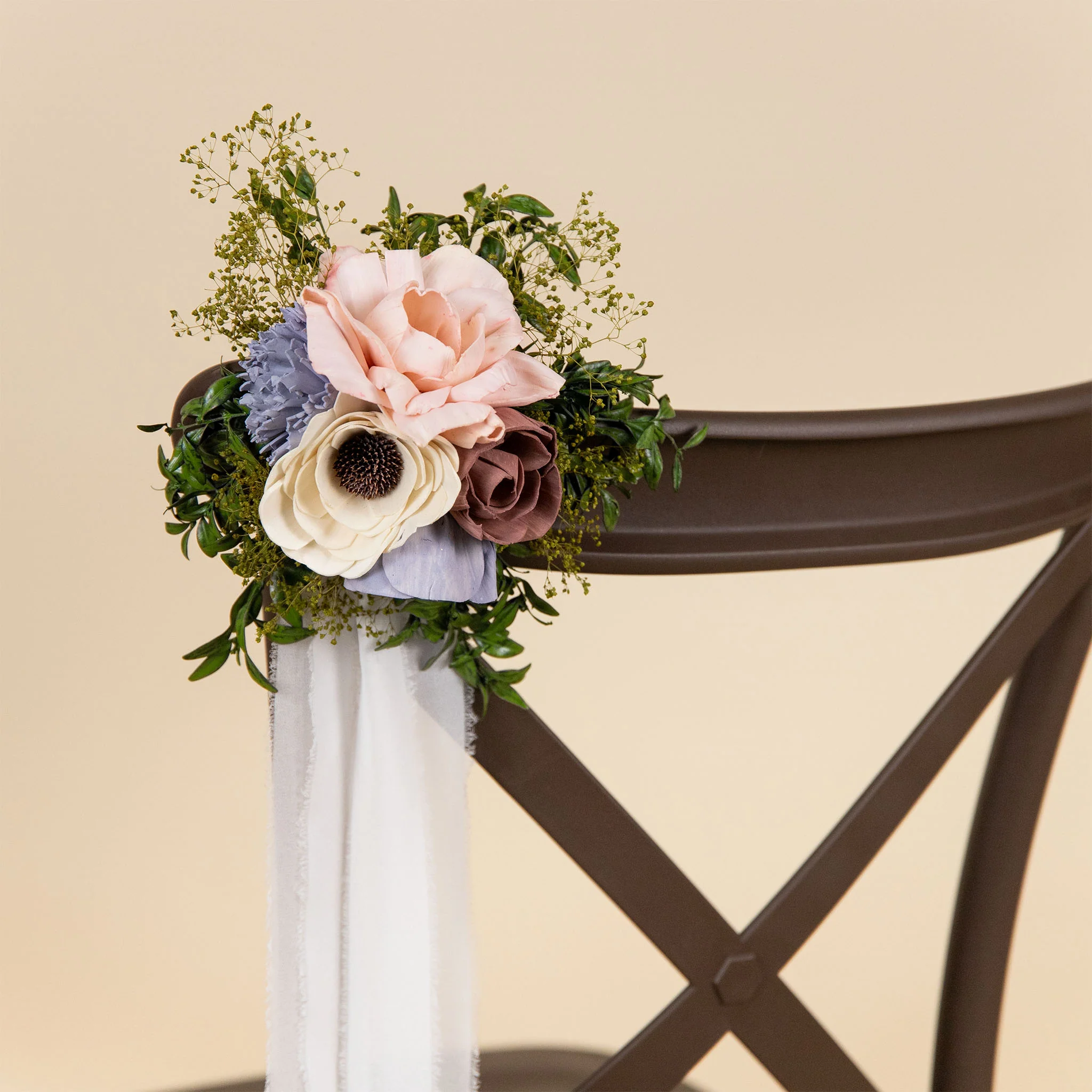 Luxe Bloom Chiffon Chair Decoration
