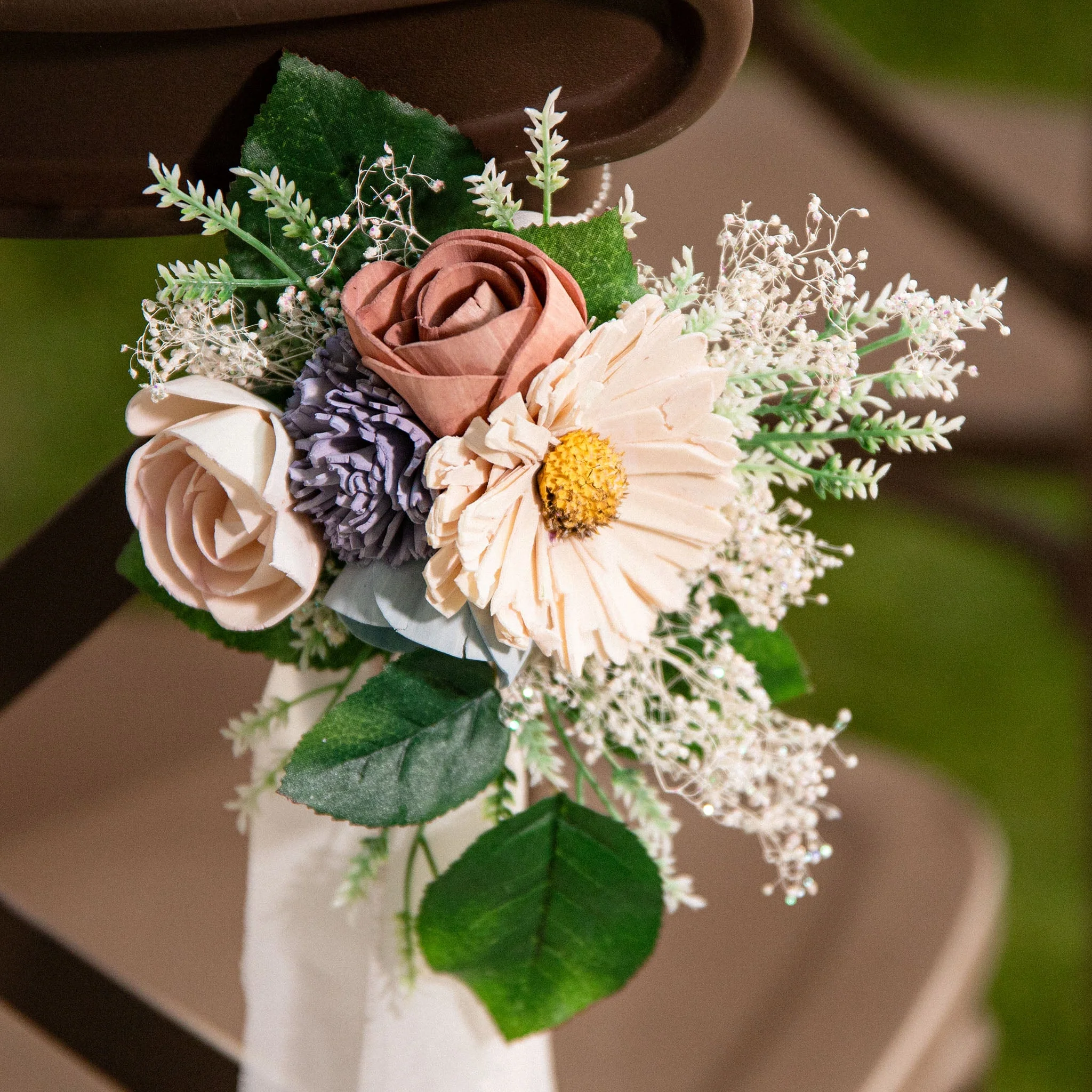 Luxe Daisy Chiffon Chair Decoration - Image 4