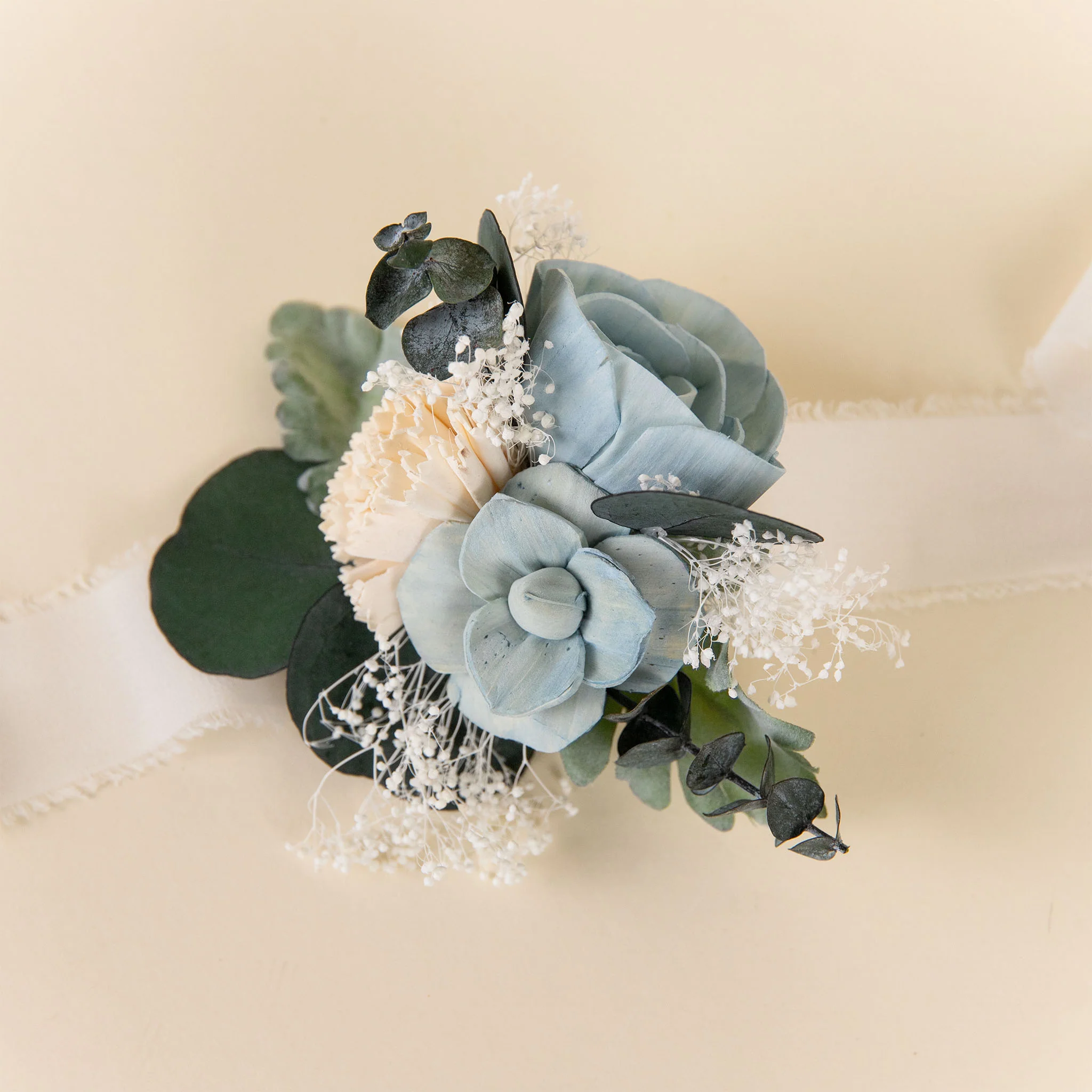 Luxe Ivory Simple Corsage - Image 2