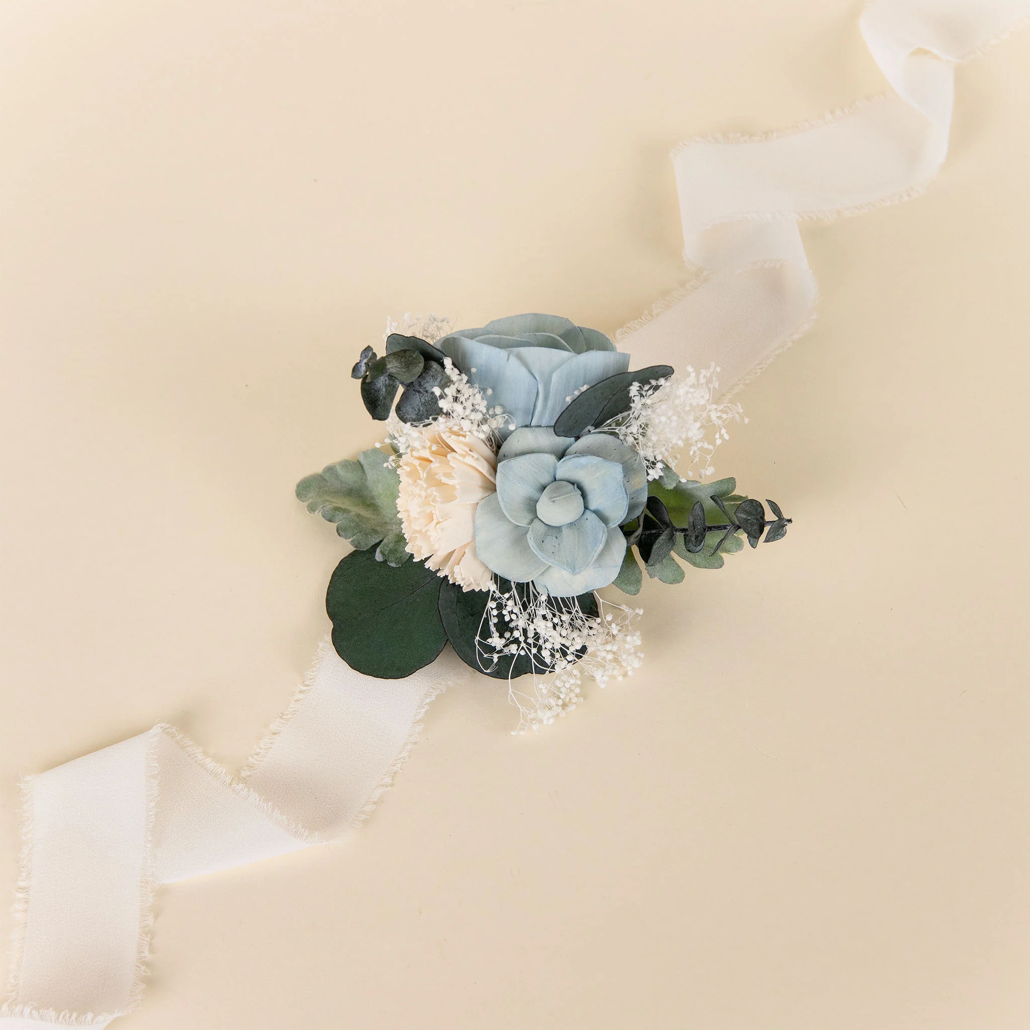 Luxe Ivory Simple Corsage - Image 3