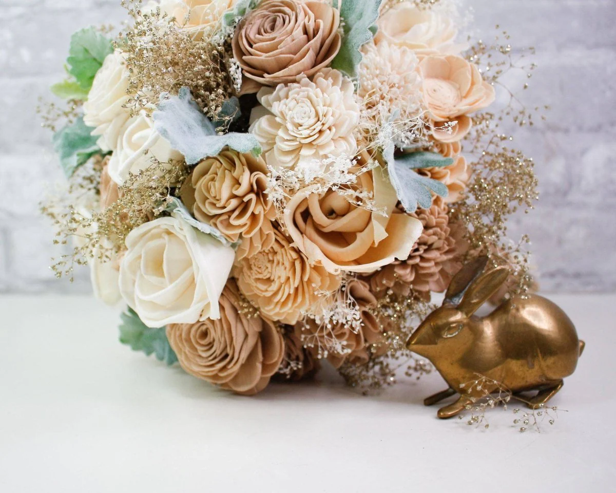 Nearly Nude Bridal Bouquet - Image 6