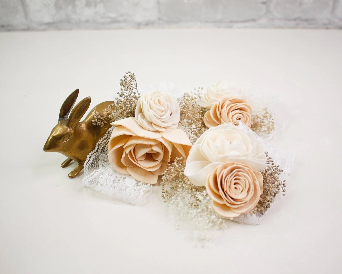 Nearly Nude Corsage (Set of 3)