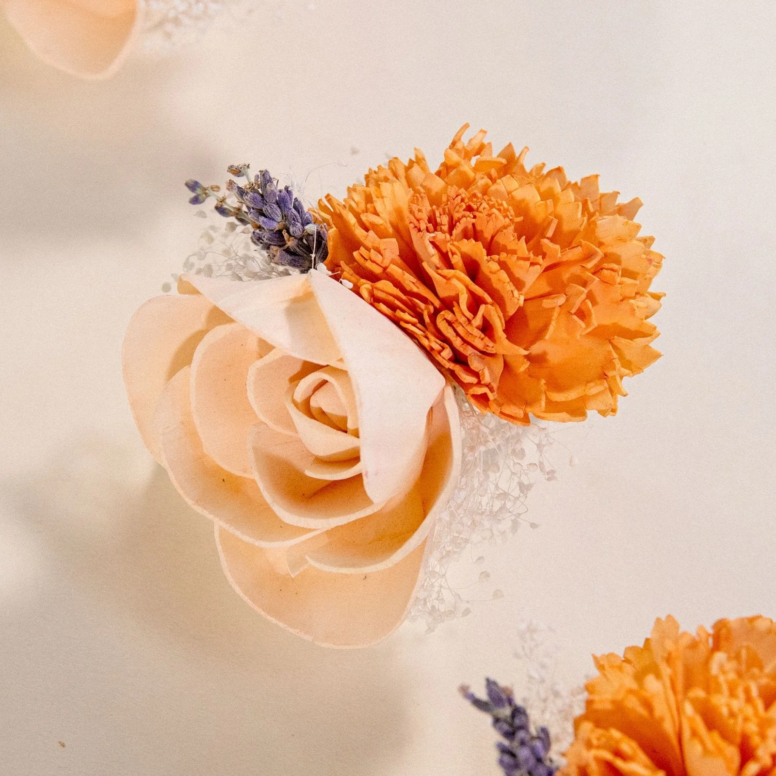 Peach Dawn Boutonniere (Set Of 3)