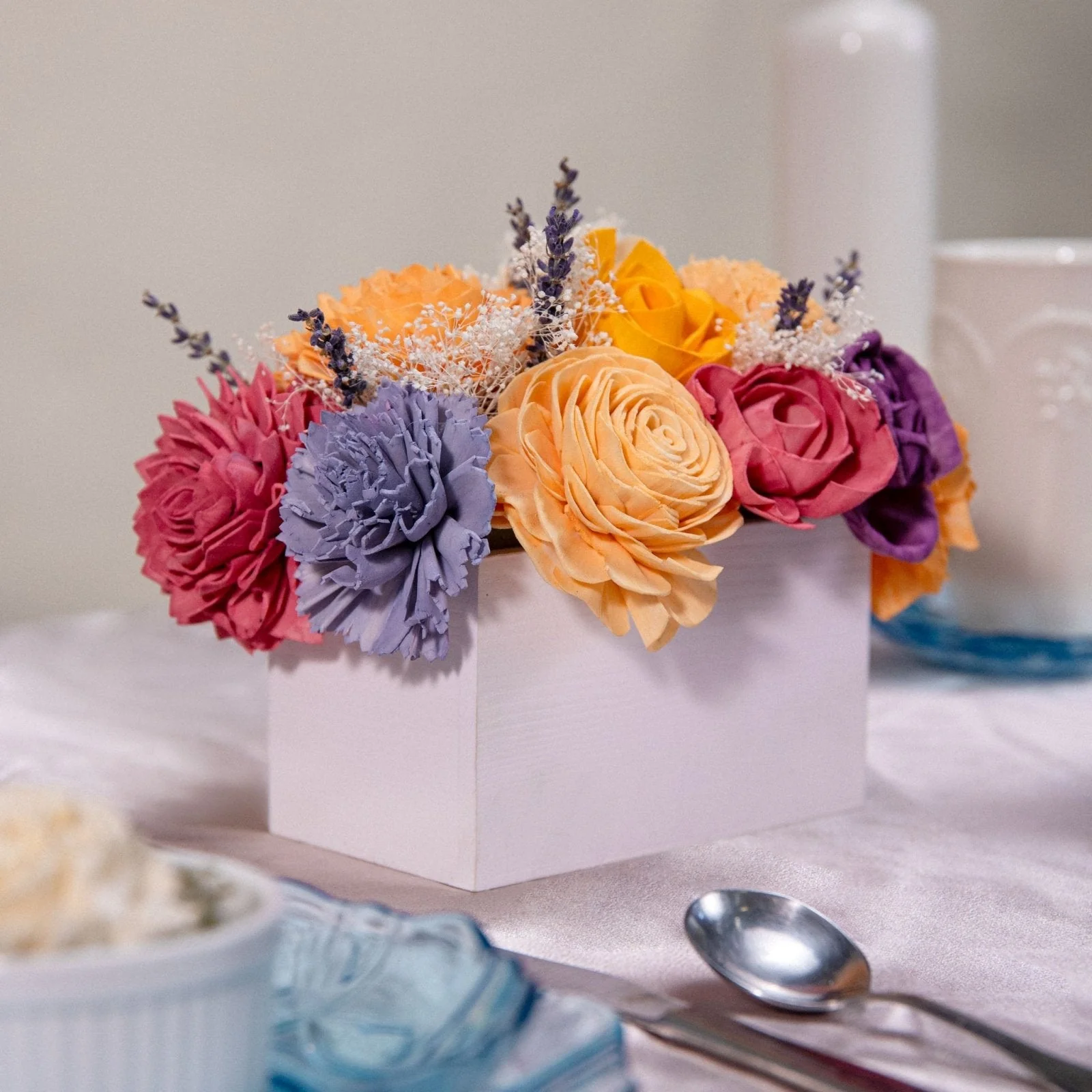 Peach Dawn Wedding Centerpiece