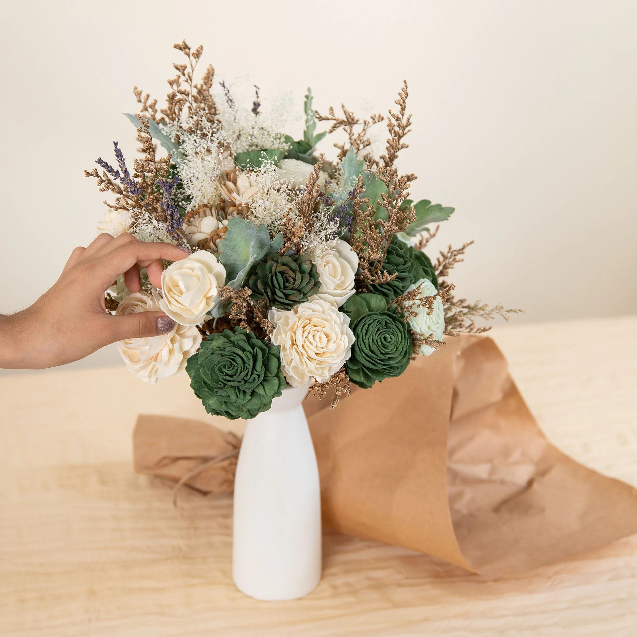 Silver Sage Loose Flower Bouquet* - Image 2