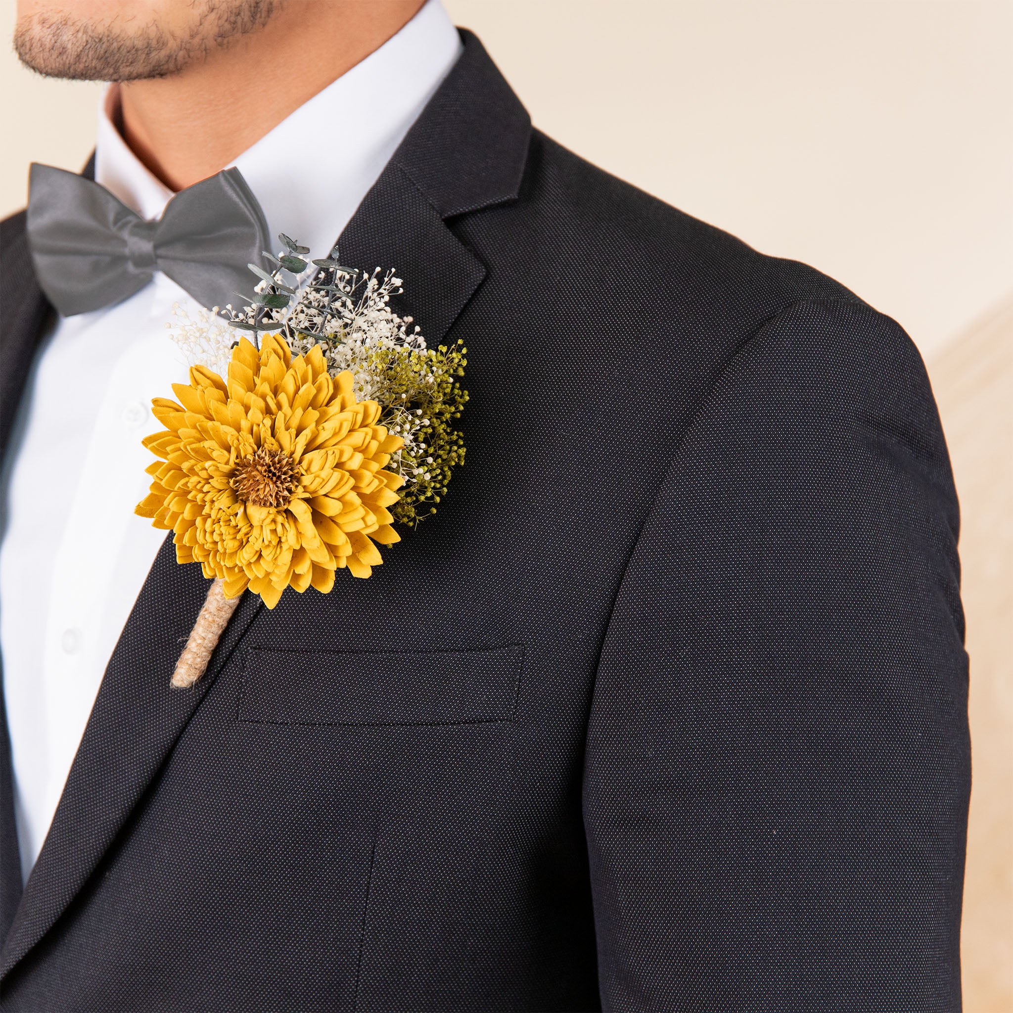 Sunflower Daze Father's Boutonniere (Set of 2)*
